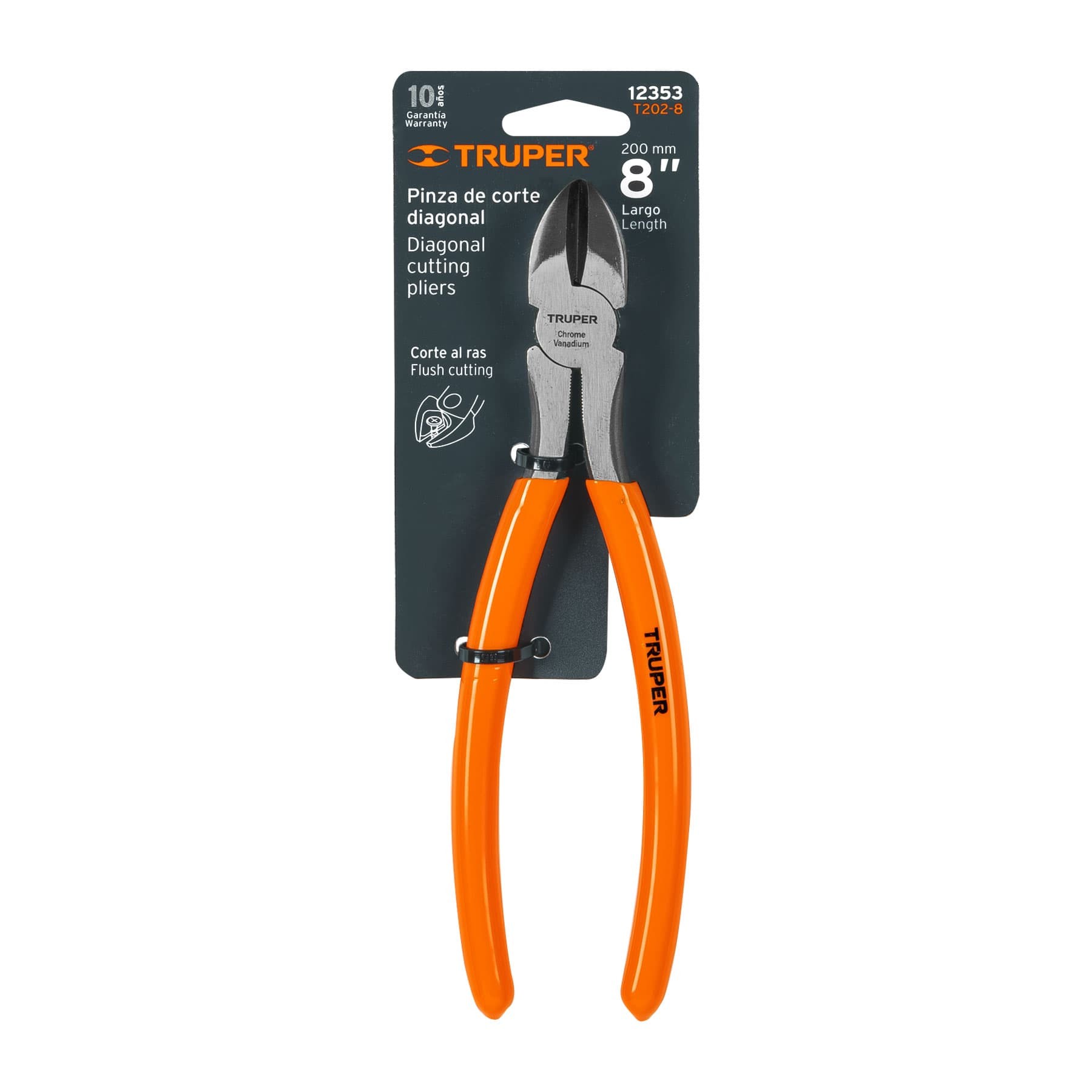ALICATE DE CORTE DIAGONAL 8" 12353 - TRUPER