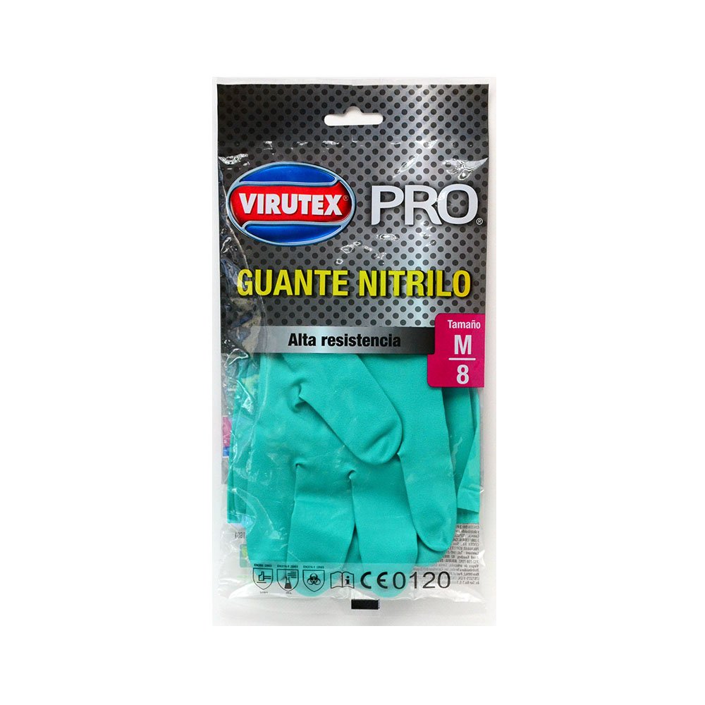GUANTE NITRILO VERDE TALLAS M, L - VIRUTEX PRO