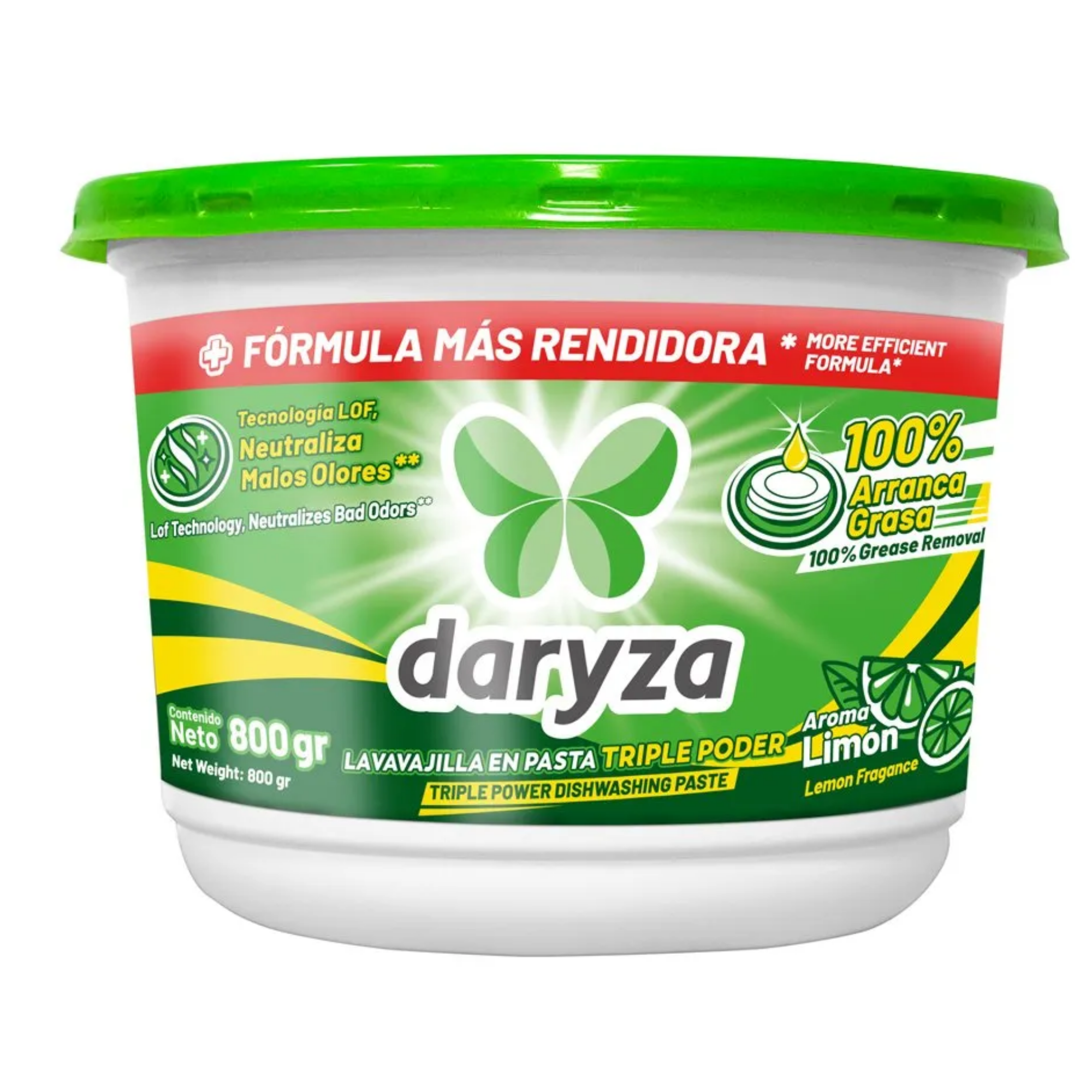 LAVAVAJILLA PASTA TRIPLE PODER LIMON X 800 GRS - DARYZA