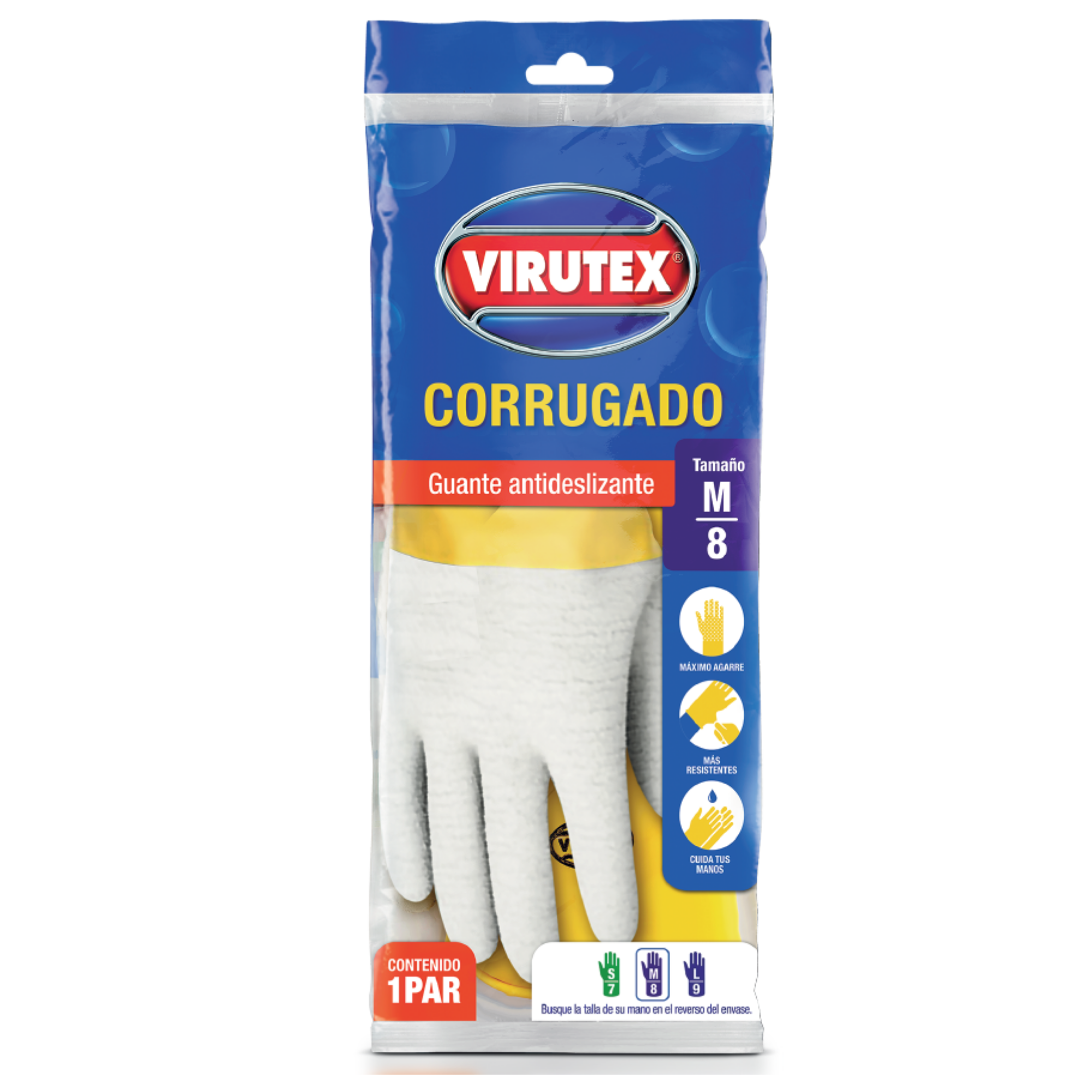 GUANTE CORRUGADO TALLAS S, M, L - VIRUTEX