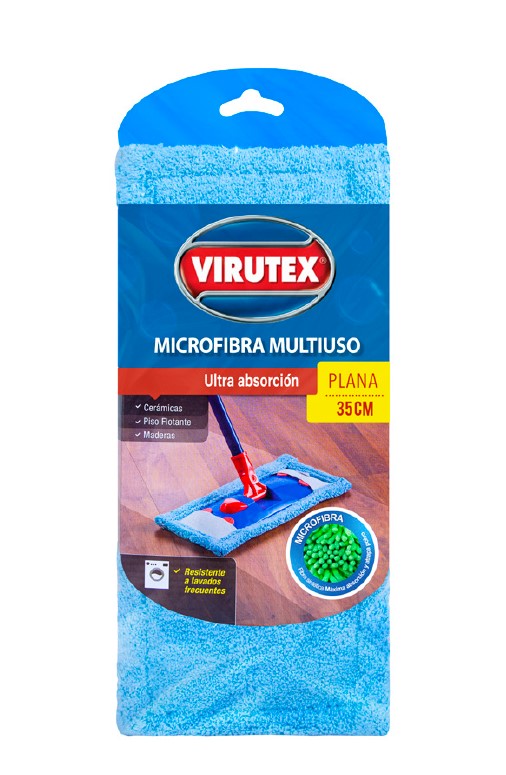MOPA CLASICA PLANA MICROACTIVA 35 CM SET - VIRUTEX